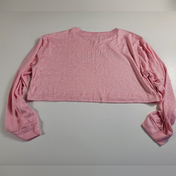juicy by juicy couture Crop Top y2k soft Relaxed fit pink Long Sleeve XL - Picture 4 of 6
